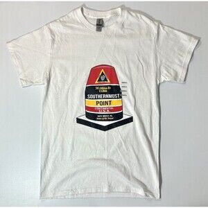 Small Key West Southernmost Point Conch Republic Buoy Graphic White Shirt